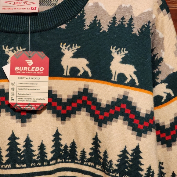 BURLEBO Crewneck Sweater Unisex Size XL Deer Ducks Geese Super Soft - Picture 4 of 16